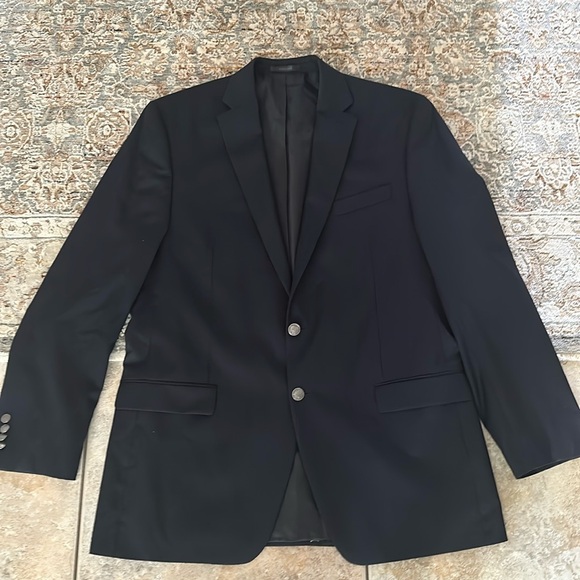MICHAEL KORS NAVY JACKET MEN BLAZER 44 L long MEN’S SPORTS COAT like new